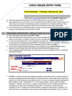 Chess Online Entry Form Instructions