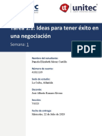 S1-Tarea 1.1 Ideas para Tener Éxito en Una Negociación