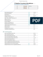 API RP 1102 Pipeline Crossing Calculations: Input Data