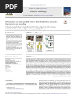 Deformation and Fracture of 3D Printed Disordered Lattice Materials Experiments and Modeling2019materials and Design