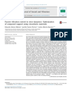 Passive Vibration Control in Rotor Dynamics Optimization of Composed Support Using Viscoelastic Materials