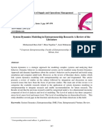 C24. System Dynamics Modeling in Entrepreneurship Research A Review of The Literature.