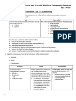 CHCCOM005 Communicate and Work in Health or Community Services Assessment