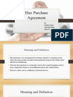 Hire Purchase Agreement