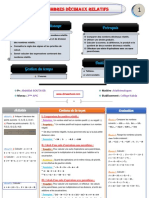 Cours 1 Les Nombres Décimaux Relatifs