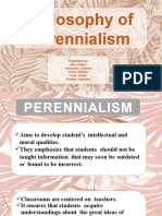 Philosophy of Perennialism: Presented By: Ater, Nikko Cocamao, Judelyn Helia, Edelyn Palo, Jehan Pantao, Nashiba