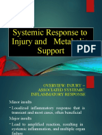 Systemic Response To Injury and Metabolic Support