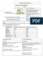 Taller Ingles #1 Segundo Periodo