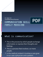 Communication Skills in Family Medicine