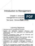 Introduction To Management: Chapter 1. Innovative Management For Turbulent Times Text Book: Richard (2008)