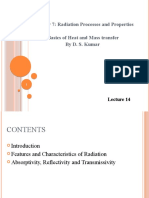 Chapter 7: Radiation Processes and Properties Basics of Heat and Mass Transfer by D. S. Kumar