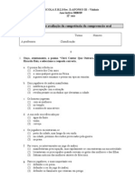 Teste de Avaliação Da Competência Da Compreensão Oral