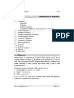 Unit 1 Introduction To Statistics: Structure