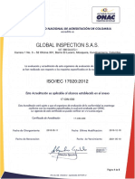 Certificado Onac