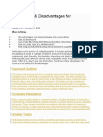 Advantages & Disadvantages For Horticulture: Improved Nutrition