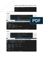 Write A Python Program To Check Whether The Given Number Is Positive or Negative