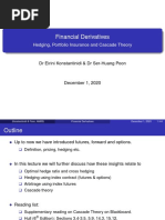 Hedging, Portfolio Insurance & Cascade Theory 