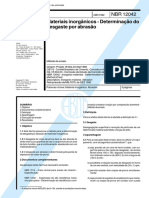 NBR 12042 - 1992 Materiais - Inorganicos Determinacao Do Desgaste Por Abrasao