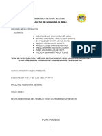 Método de Tratamientos de Aguas Cianuradas en Compañía Minera Coimolache - Unidad Minera Tantahuatay