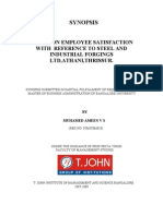 Synopsis: A Study On Employee Satisfaction With Reference To Steel and Industrial Forgings LTD, Athani, Thrissur