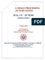 Digital Image Processing Lecture Notes: M.Sc. Cs - (Iv Sem) (2020-2021)