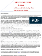 The Menstrual Cycle P. Mock: Infertility and Gynecologic Endocrinology Clinic Geneva University Hospital