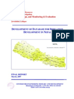 Irrigation Database Final Report