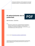 Barrionuevo, Carolina (2017) - El Advenimiento de La Pubertad