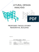 Structural Design Analysis: Proposed Two (2) - Storey Residential Building