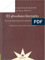 11 - Lacoue-Labarthe, Nancy, El Absoluto Literario