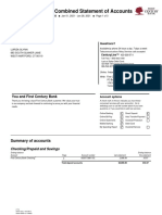 First Century Bank Combined Statement of Accounts