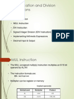 Multiplication and Division Instructions