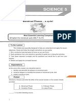 Science 5: 2 Quarter Menstrual Phases A Cycle!