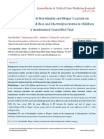 A Comparison of Sterofundin & RL On Intraoperative Acid Base & Electrolytes Status in Children (ACCM Journal)