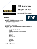 SEO Assessment Analysis and Plan