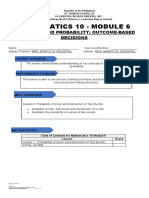 Mathematics 10 - Module 6: Statistics and Probability: Outcome-Based Decisions