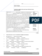 Gold Advanced Unit 13 Test: Name: - Class