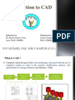 Introduction To CAD: Svcaet&Rs, Fae, Igkv, Raipur (C.G.)