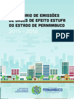 Inventário Estadual de Emissões de Gases de Efeito Estufa - 2015-2018 - Pernambuco