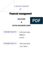 Comparitive Analysis of AXIS BANK & Kotak Mahindra Bank