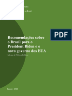 Rede Nos EUA Pela Democracia No Brasil: Recomendações A Biden