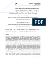 Perception Towards Regulatory Burden On Small and