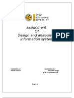 Assignment of Design and Analysis of Information System