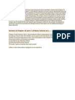 Scheme of Chapter 10 and 11 of Motor Vehicle Act