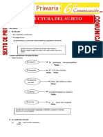 Actividades de Estructura Del Sujeto para Sexto de Primaria