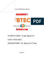 Assignment 1: STUDENT'S NAME: Le Ngo Nguyet Ao CLASS: BS-BI-18011 ASSESSOR NAME: Mr. Nguyen Chi Thang