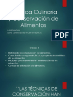 Química Culinaria y Conservación de Alimentos