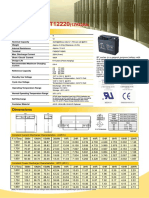 Specification: Constant Current Discharge Characteristics: A (25)