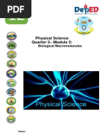 Physical Science Quarter 3 - Module 2:: Biological Macromolecules