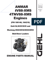 Yanmar 3TNV88-XMS 4TNV88-XMS Engines: Engine Parts Manual